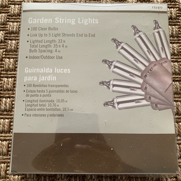 New Home Depot 100 Clear Bulb Garden String Lights 173077 - Picture 2 of 6